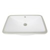 Nantucket Sinks 23.5 Inch Rectangular Undermount Ceramic Vanity Sink in White UM-2112-W